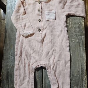 🎁🎁3/20🎁🎁Rabbit+Bear Cozy Pink Ribbed Kids Romper
